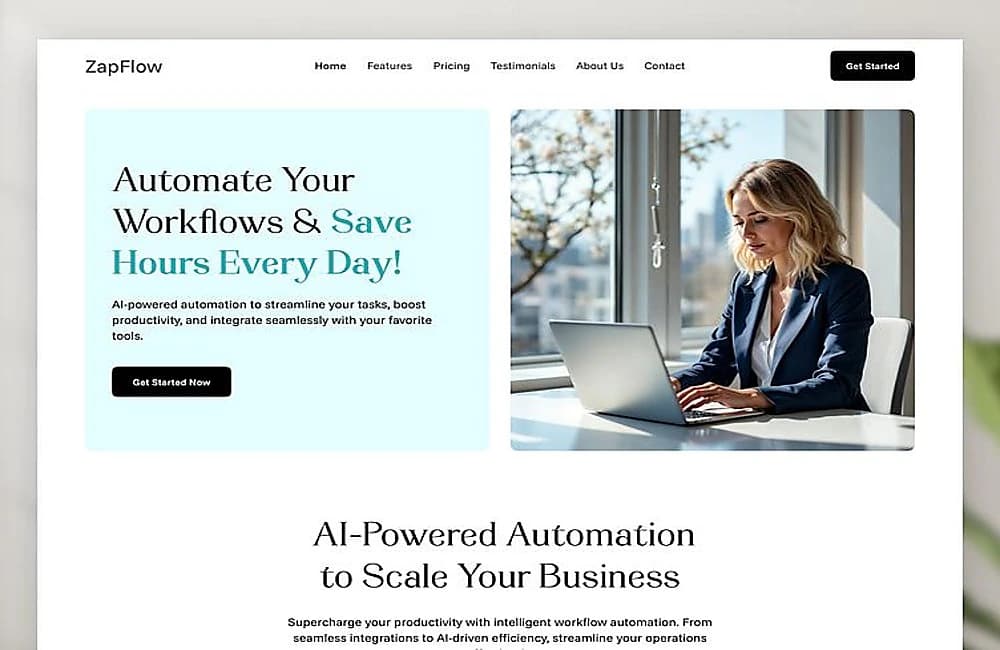 ZapFlow — лендинг SaaS-сервиса